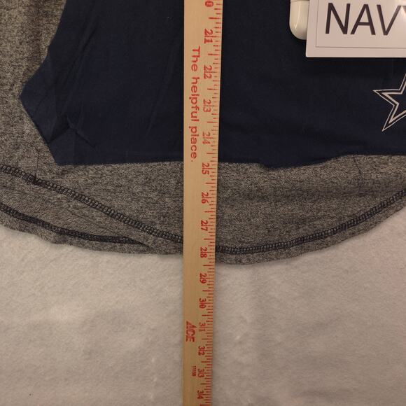 NFL Dallas Cowboys Long Sleeve Outdoor Hoodie Mens Size Medium M Navy Gray - Picture 6 of 8